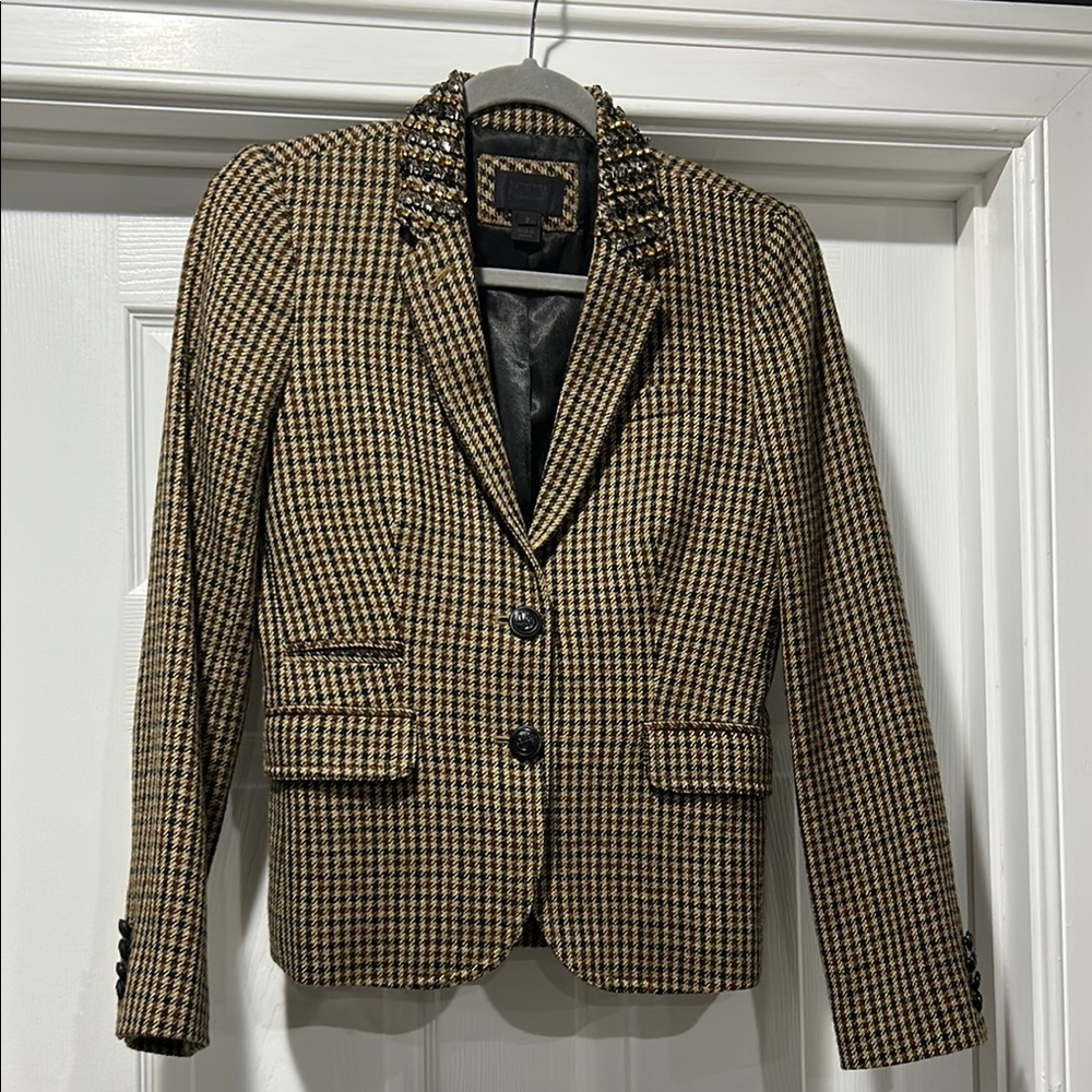 J. Crew Collection Jeweled Collar Blazer